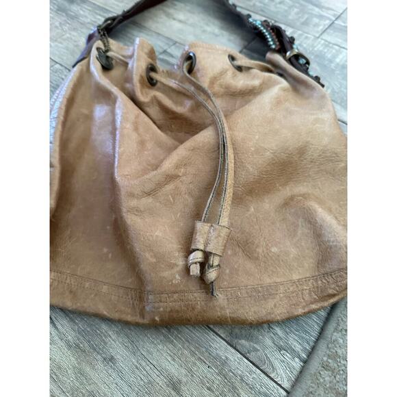 Leatherock Women's Brown Leather Crystal western Tote Shoulder Bag - Picture 3 of 8